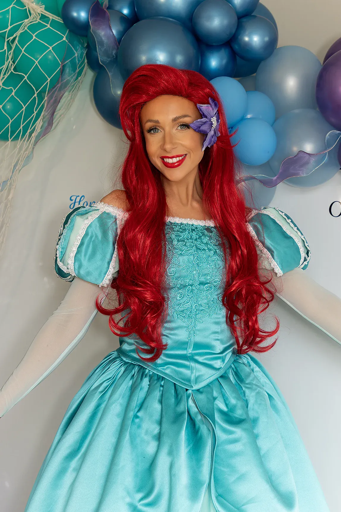 Mermaid Ballgown Princess character available for birthday parties in Rugby, Warwickshire